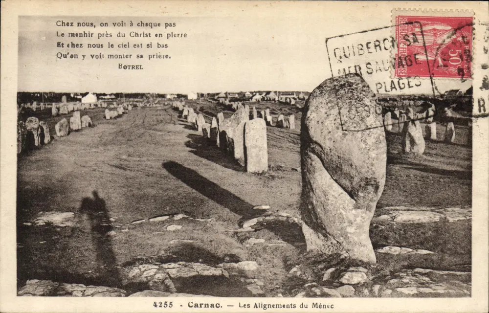 Carnac — Os Alinhamentos do Ménech — Editor Laurent-Néretines, n° 4255 - Frente