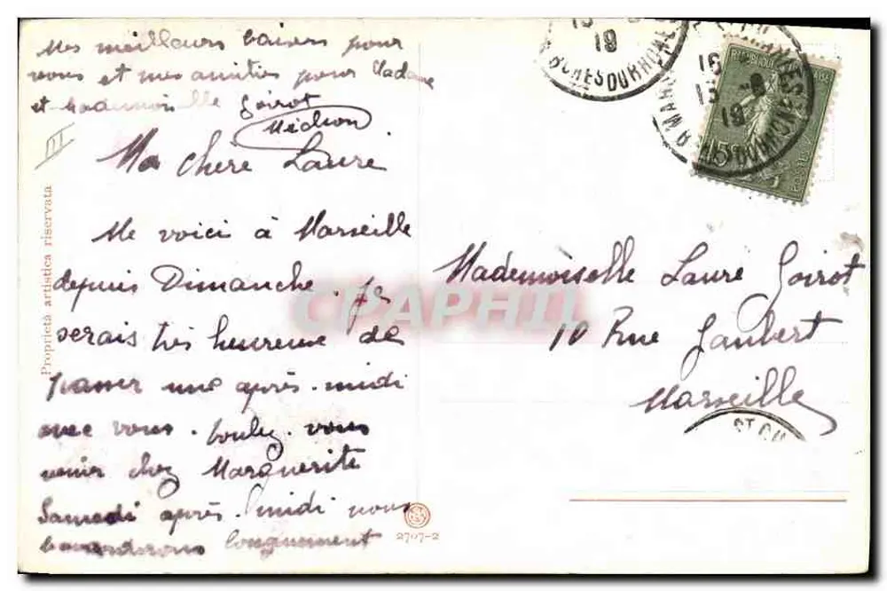 Frau am Kanal — Venedig — signierte Gravur von G. GORALDON - Rückseite