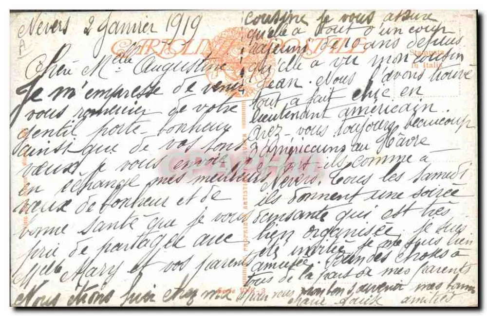 Junge Frau im goldenen Schleier — Zeichnung des Künstlers Hacceroni — Verlag Carlini, Nr. 3 - Rückseite