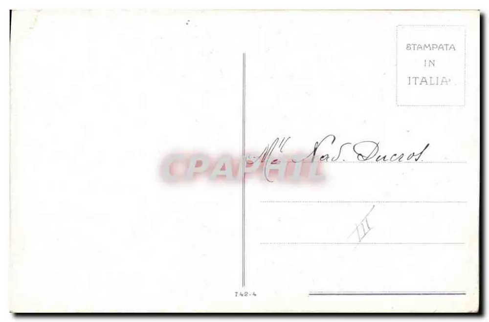Lächelnde junge Frau — Illustration — Verlag E. Rizan, Nr. 742-4 - Rückseite