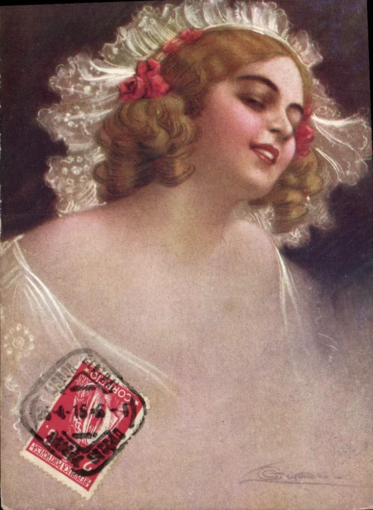 Junge Frau mit Schleierkappe — Verlag Gravetti, Nr. 716-2 - Vorderseite