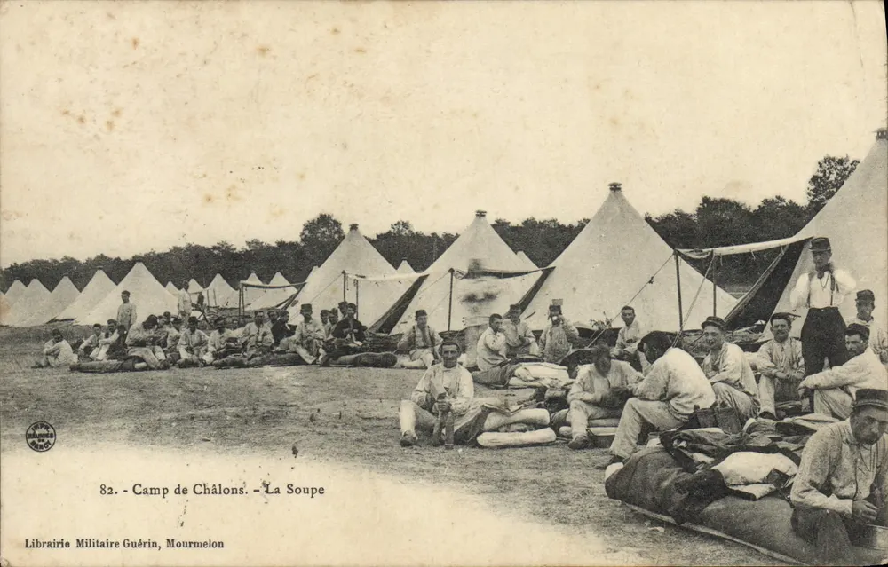 Campo de Châlons - A Sopa — Livraria Militar Guérin, Mourmelon - Frente