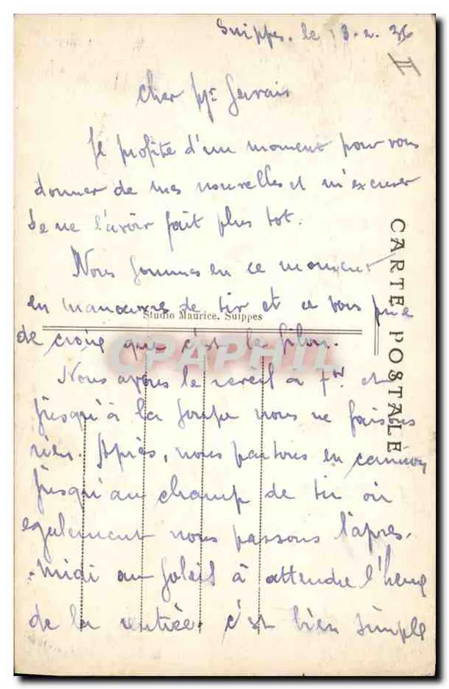 Campo de SUIPPES — Formação de tropas — GraphiTL - Verso