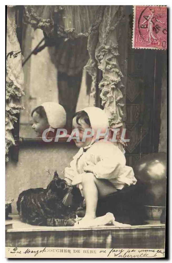 बेबी के बूचर — एक निजी दृश्य बिल्ली के साथ — अज्ञात प्रकाशक, श्रृंखला संख्या अदृश्य - आगे