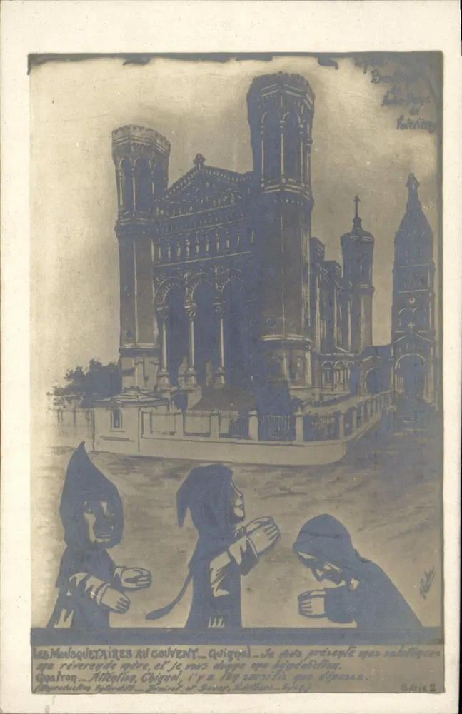 Die Musketiere am Konvent — Guignol — Lithografische Nachbildung — Éditions Bruneau, Serie 2 - Vorderseite