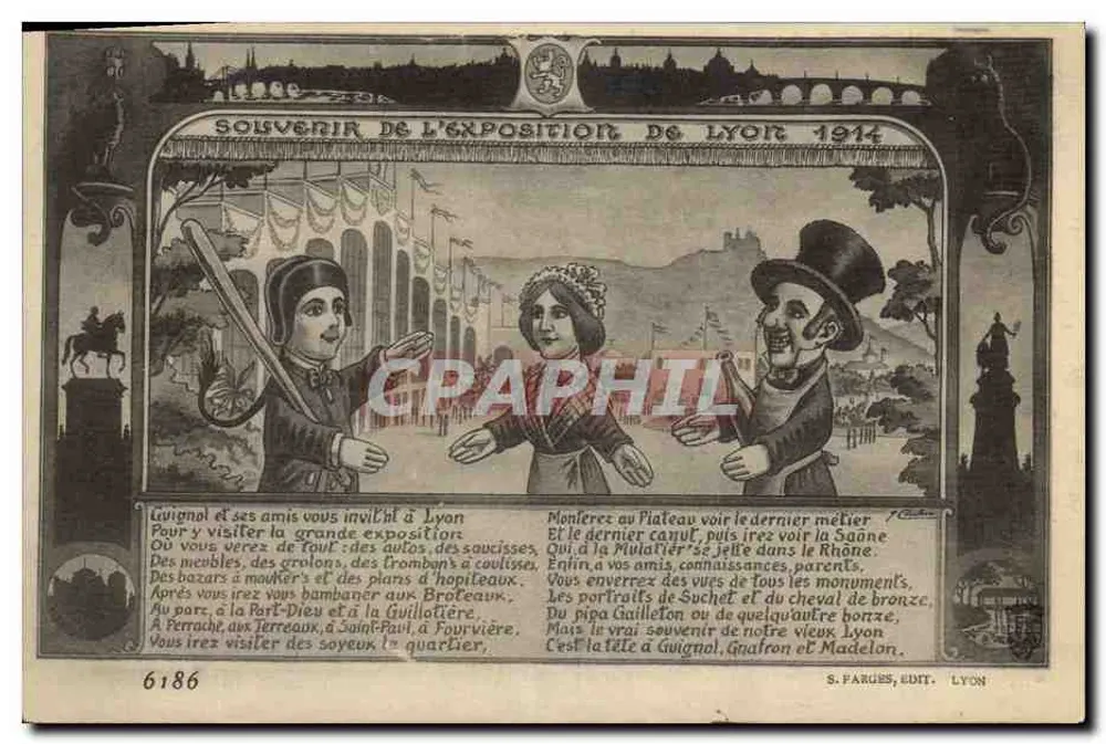 Lyon — Lembrança da Exposição de Lyon 1914 — S. FARGES, EDIT. LYON - Frente