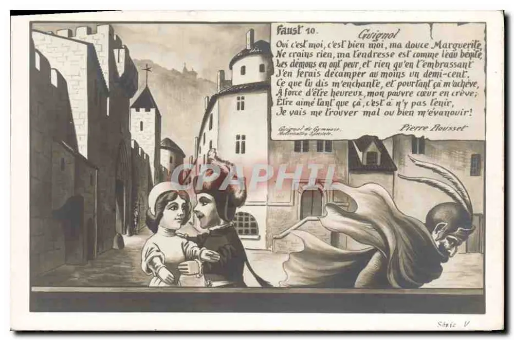 Guinguol e Marguerite — cena de Faust — edição B.S.L. Dépôt - Frente