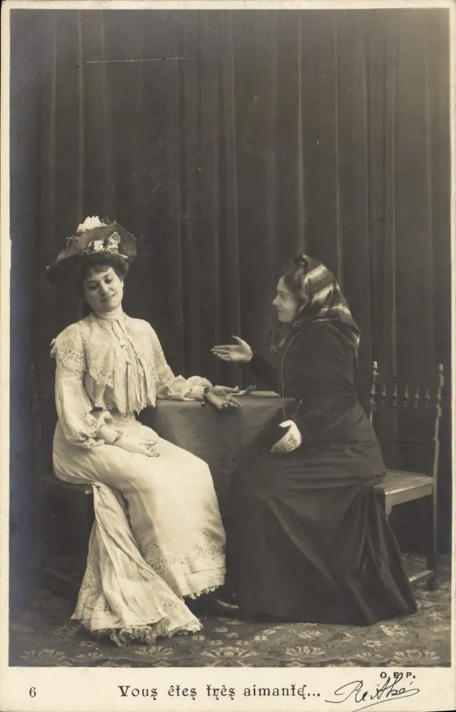 Zwei Frauen im Gespräch — Theater-Szene — O.E.P. n°6 - Vorderseite
