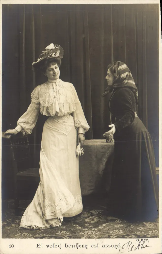 Zwei Frauen — Theater Szene oder Studio — O.E.A.P., Nr. 10 - Vorderseite