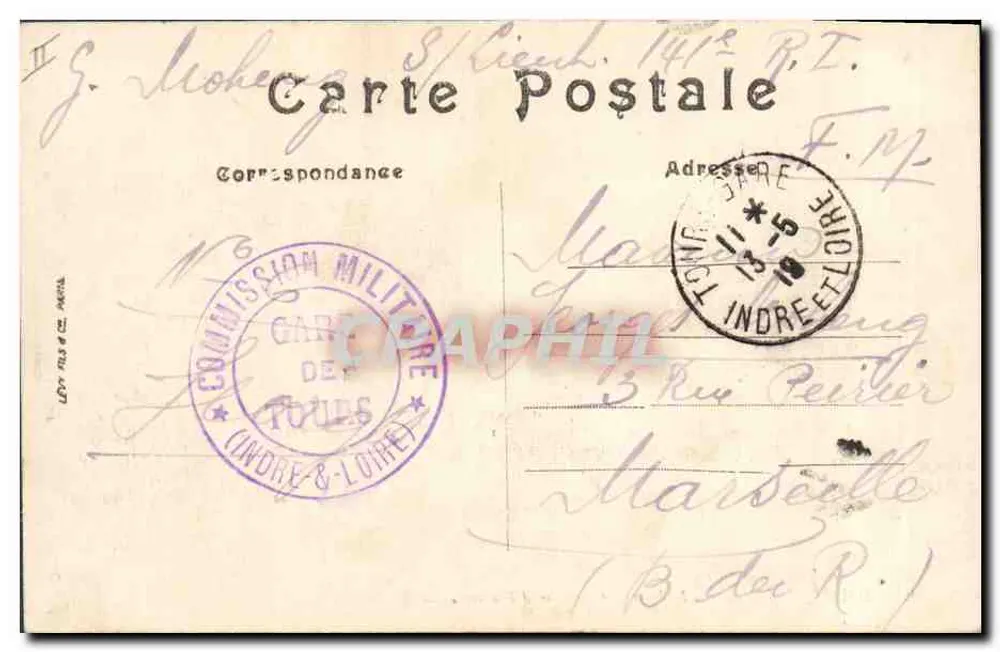 Tours — Das Rathaus und das Diskontamt — LL, n°40 - Rückseite