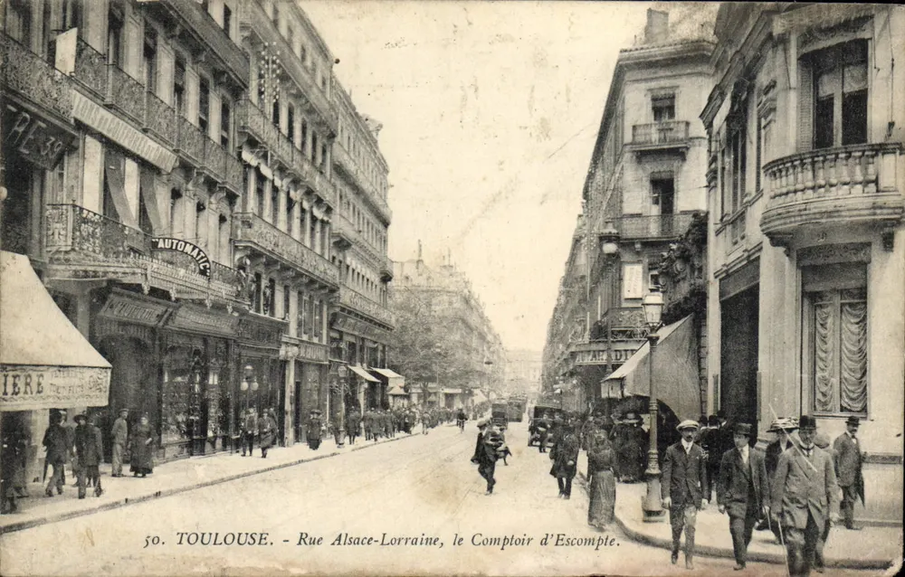Toulouse - Rue Alsace-Lorraine, der Diskontbank - Vorderseite