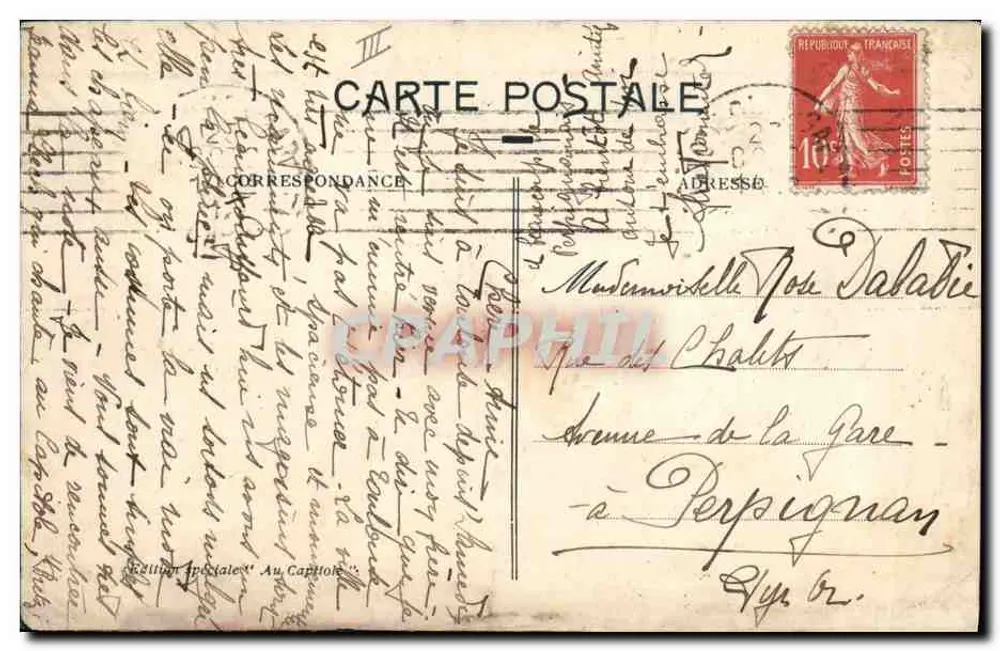Toulouse - Rue Alsace-Lorraine, der Diskontbank - Rückseite