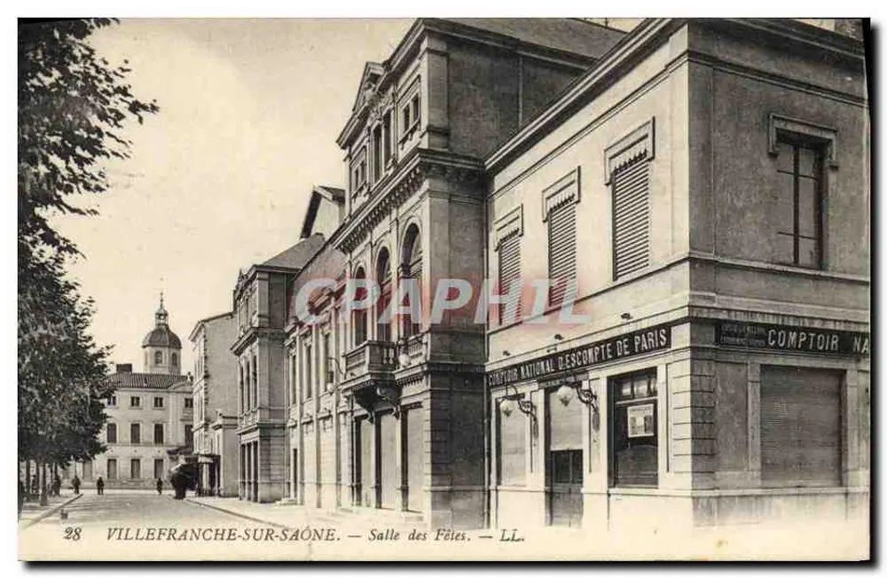 Villefranche-sur-Saône — Saal der Feierlichkeiten — Comptoir National d'Escompte de Paris - Vorderseite