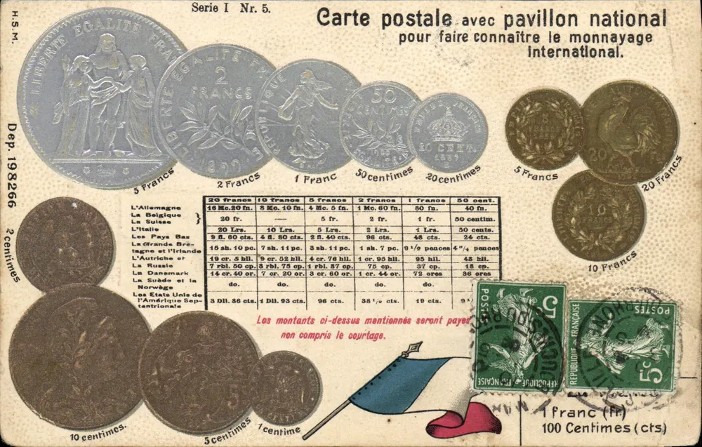 Monnayage international — Série I Nr. 5 — H.S.M. Éditeur - Recto