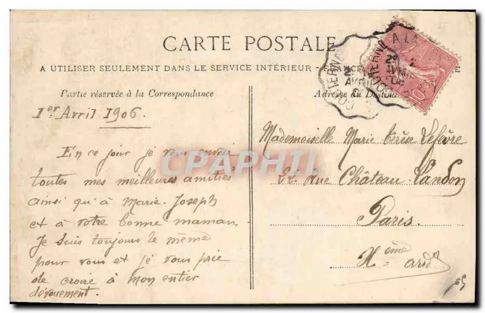 Pescadora normanda — Retorno da pesca — La C.P.A. n°29 - Verso
