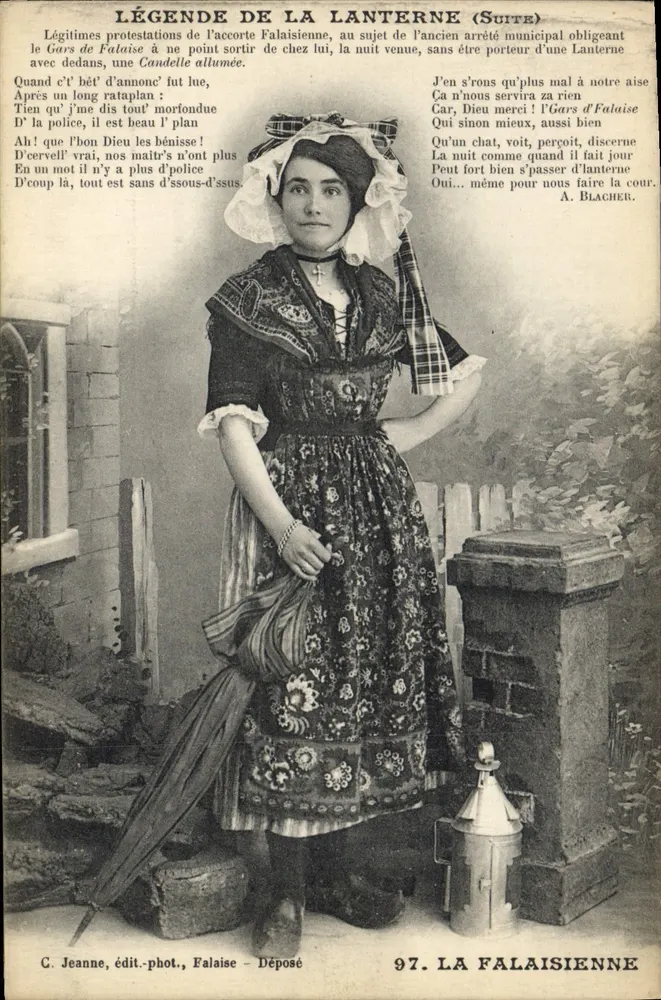 Die Falaisienne — Legende der Laterne (Fortsetzung) — C. Jeanne, Verleger-Fotograf, Falaise — Einlieferung - Vorderseite