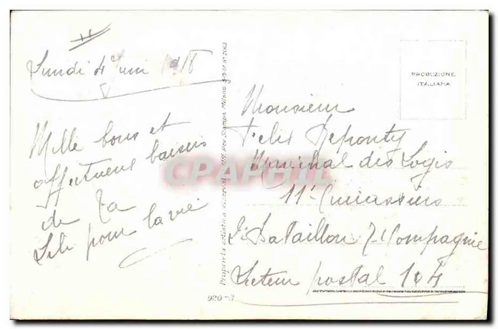 Kind, das eine Puppe umarmt — S. Dampoud — Verlag nicht sichtbar - Rückseite