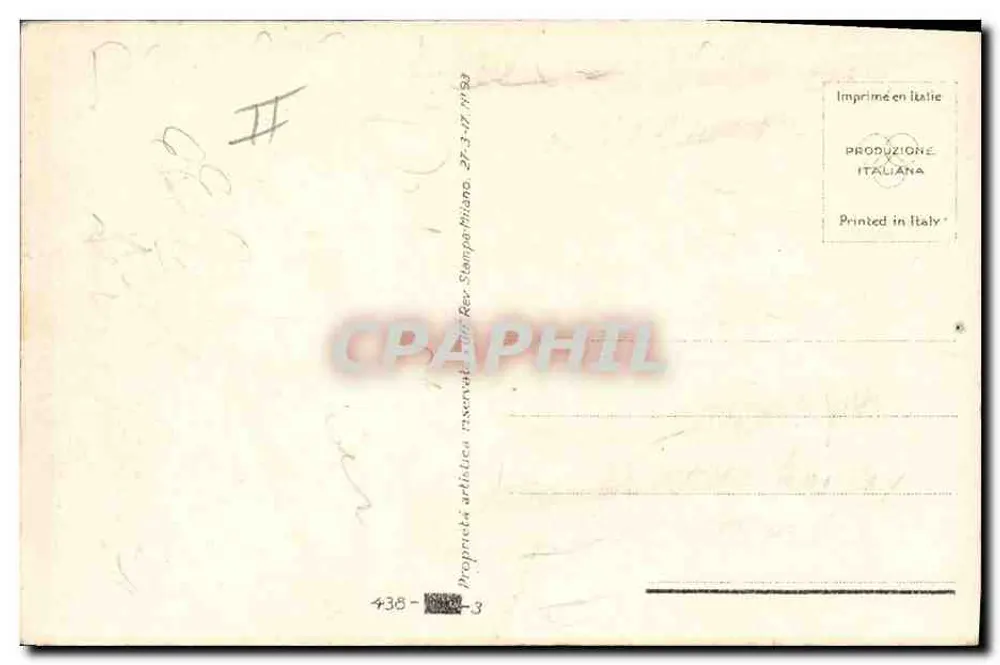 Frau in grünem Kleid — intime Szene mit Mann — S. Brugnoli, Nr. 438 - Rückseite