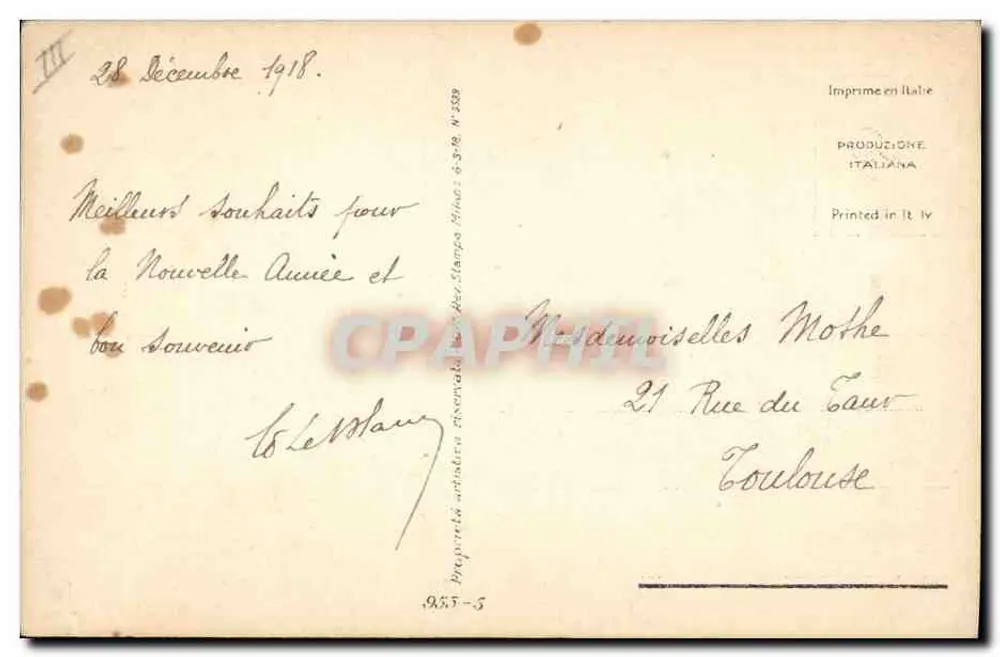 Junge Frau — Portrait — L. Darygout - Rückseite
