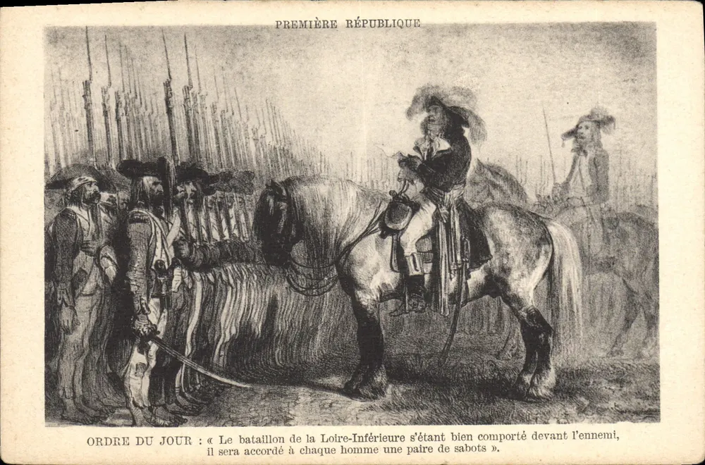 Bataillon de la Loire-Inférieure — Erste Republik — Erlass über Schuhe — unbekannter Verlag, Seriennummer nicht sichtbar - Vorderseite