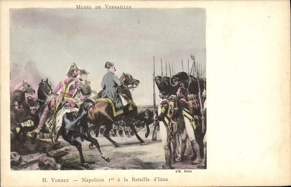 Napoleon I bei der Schlacht von Eléna — Musée de Versailles — H. Vernet — L'H. Paris - Vorderseite