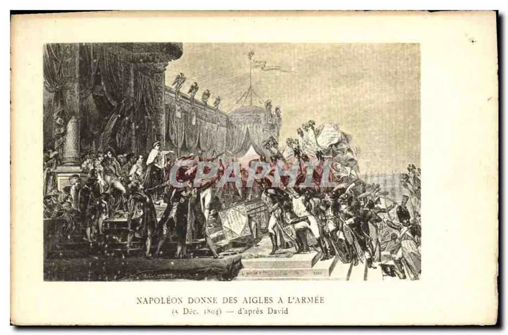 Napoleon übergibt Adler an das Heer — 4. Dez. 1804 — nach David - Vorderseite