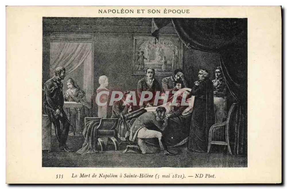 Der Tod Napoleons auf Saint Helena — 5. Mai 1821 — ND Phot. - Vorderseite