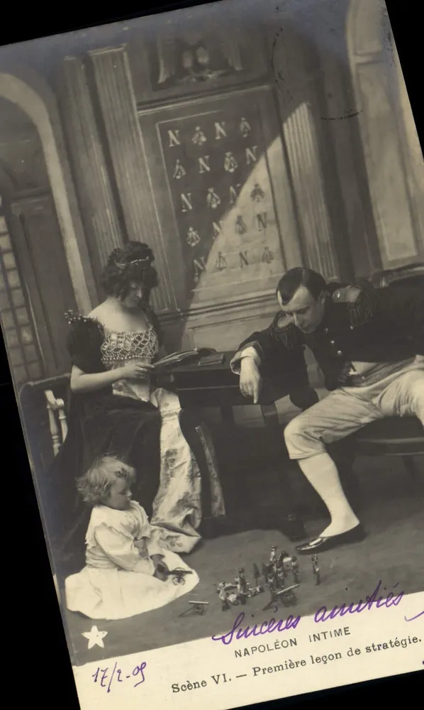 Napoléon Intime — Scène VI. Première leçon de stratégie — Série N° 521 - Recto