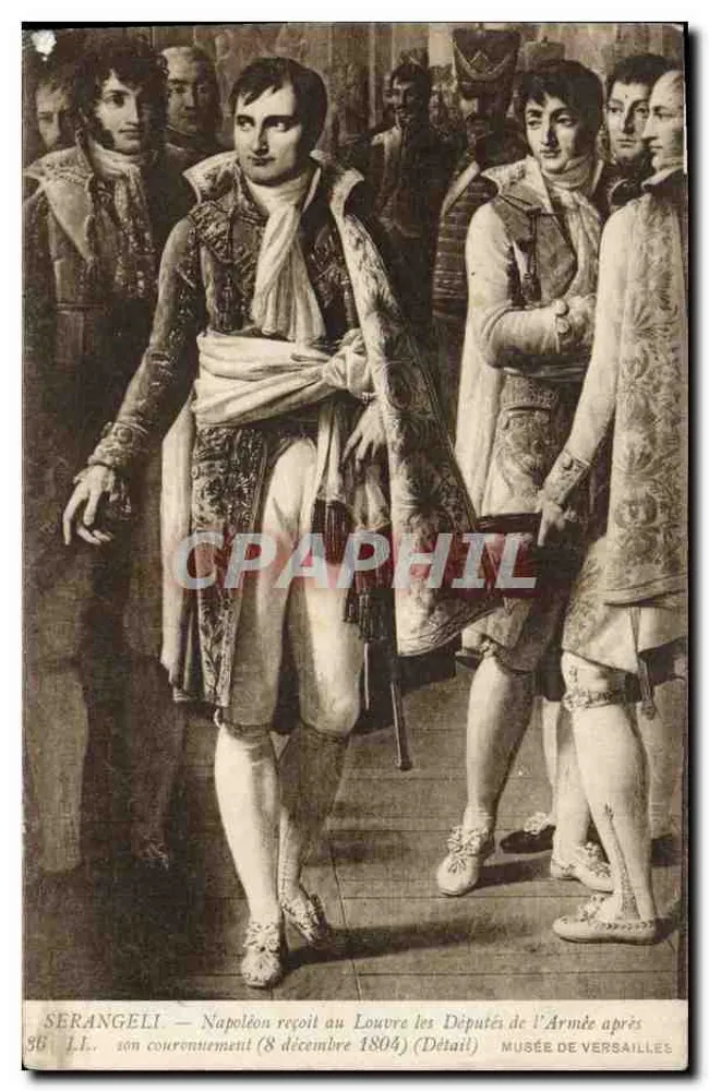 Napoleon empfängt die Delegierten der Armee im Louvre nach seiner Krönung (8. Dezember 1804) — Detail — SERANGELI, Nr. 96 - Vorderseite