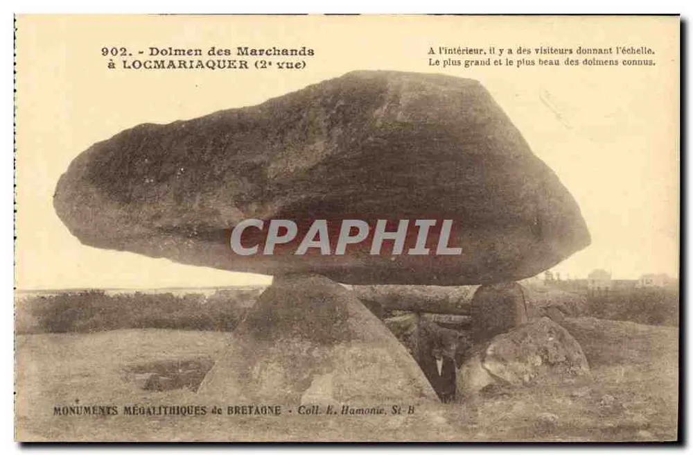 Dolmen dos Mercadores — 2a vista — Coleção E. Hamonie, St-B - Frente
