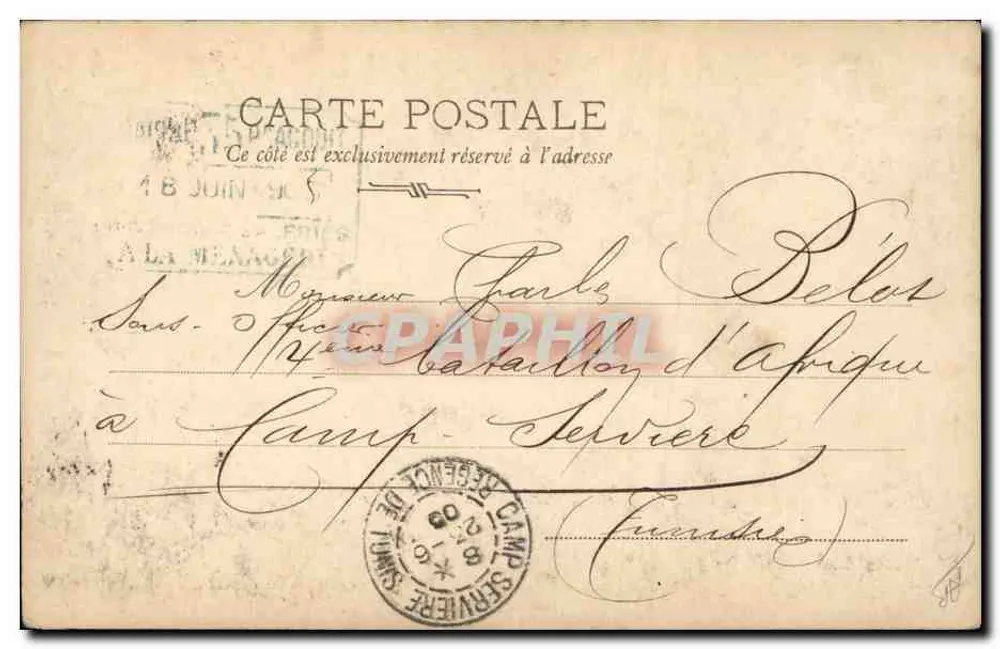 Wilhelm II, Kaiser von Deutschland — SIP Serie 28, Nr. 97 — Paris, 18/6/1905 - Rückseite