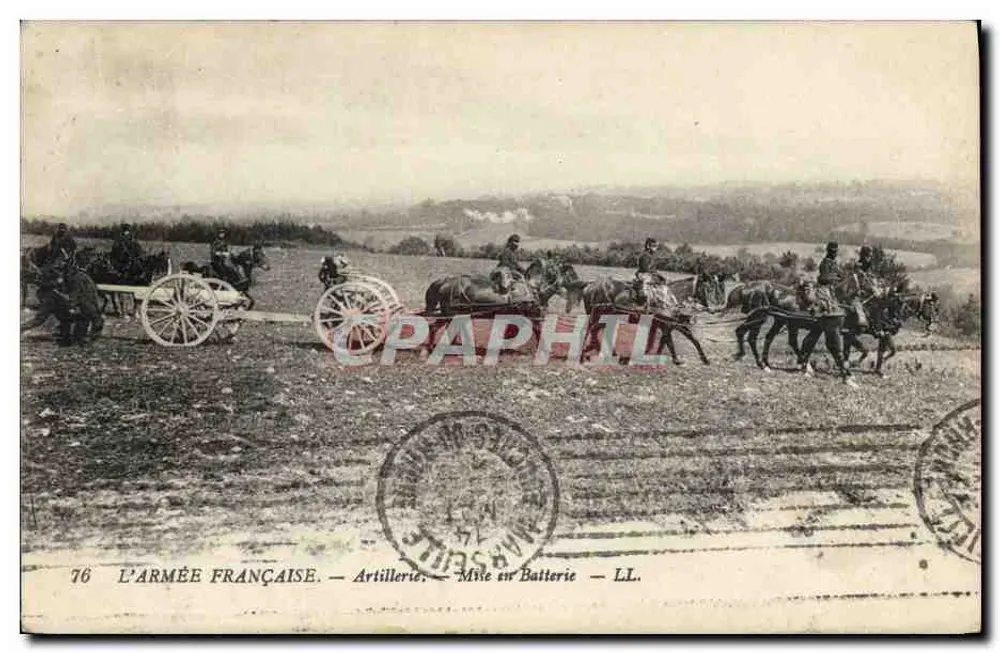 DIE FRANZÖSISCHE ARMEE — Artillerie — Aufstellung der Batterie — LL. - Vorderseite