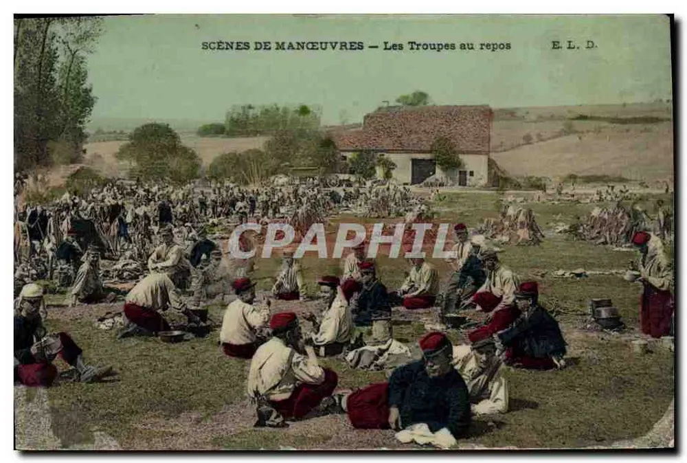 Militärische Manöver — Truppen im Ruhestand — E.L.D. - Vorderseite