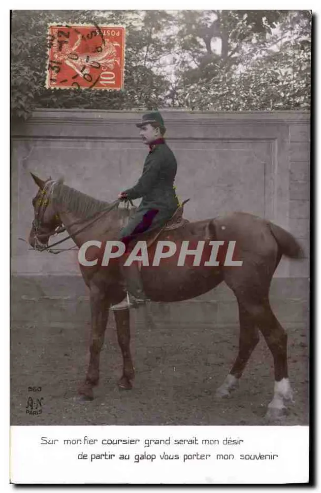 Cavaleiro militar — Paris — editor A.N. n° 860 - Frente