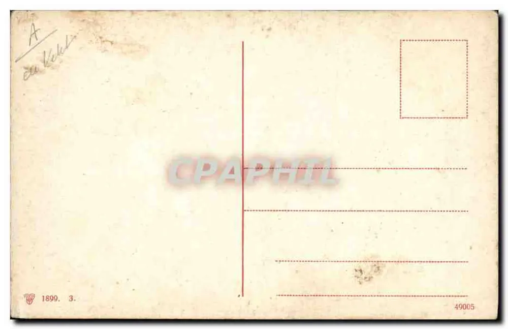 Cavaleiros de cavalo — ilustração militar — editor não identificado, n° de série 49005 - Verso