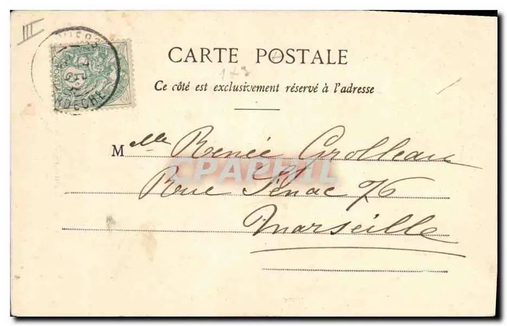 Lady of Hearts — (Die Vier Damen) — Phototype A. Bergeret et Cie, Nancy - Rückseite
