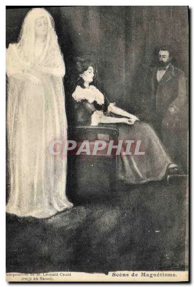 Szene des Magnetismus — Komposition von M. Léopold Ceunt (anerkannt im Salon) - Vorderseite
