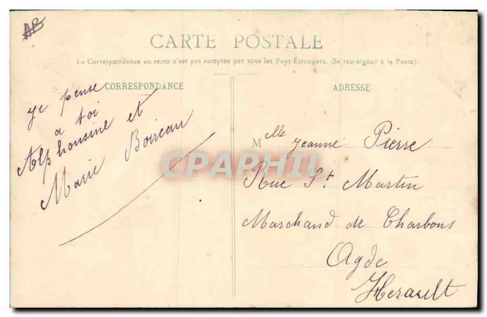 La Bonne Aventure — Dekorative Ansichtskarte mit Spielkarten-Motiven und Foto einer Frau — MF PARIS - Rückseite