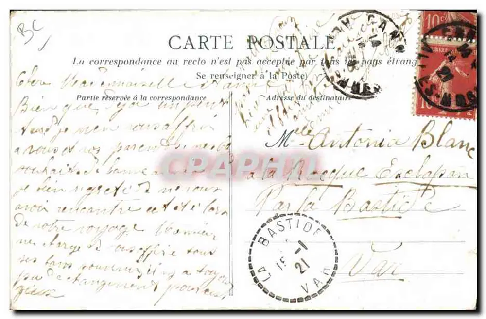 Miloska "die Hellseherin" — Portrait — Verlag unbekannt - Rückseite