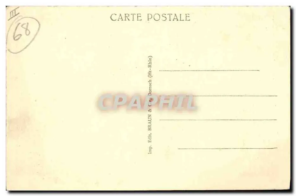 Mulhouse — Ansicht der Bank von Frankreich, rue du Sauvage — Verlag Braun & Cie, Dornach - Rückseite