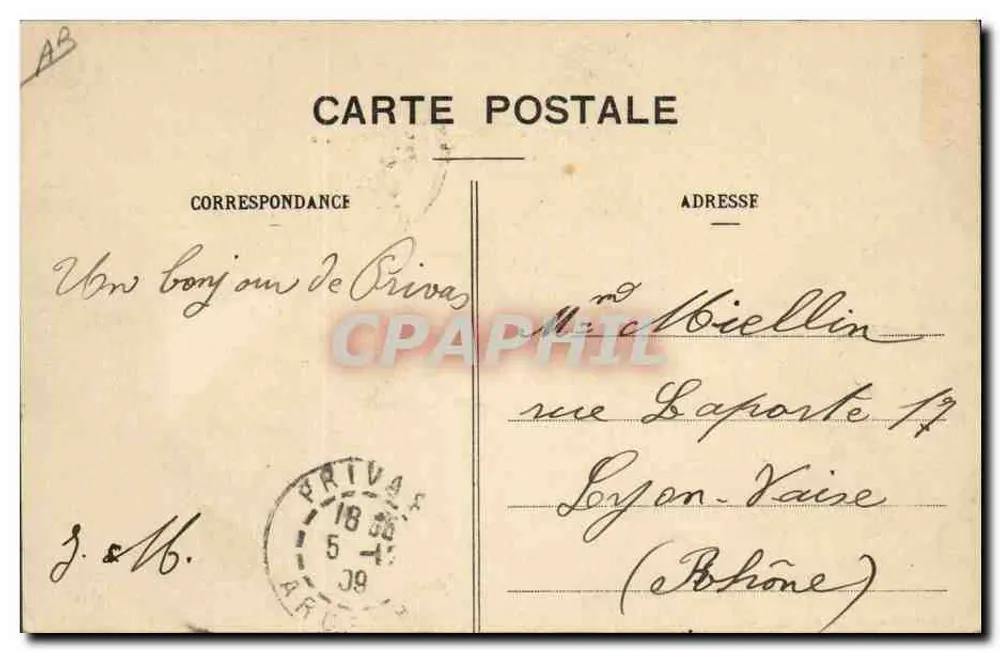 Prévias — Archeau de la Préfecture und Banque de France — Verlag Autenas, Nr. 2 - Rückseite