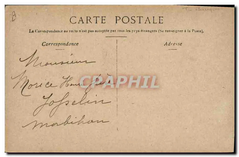 Paris - Banco da França — vista da rua com veículos e pedestres — n° 400 - Verso