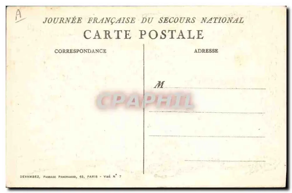 Familie in einer Hütte — Lebensszenen — Verlag Devambez, Paris - Rückseite