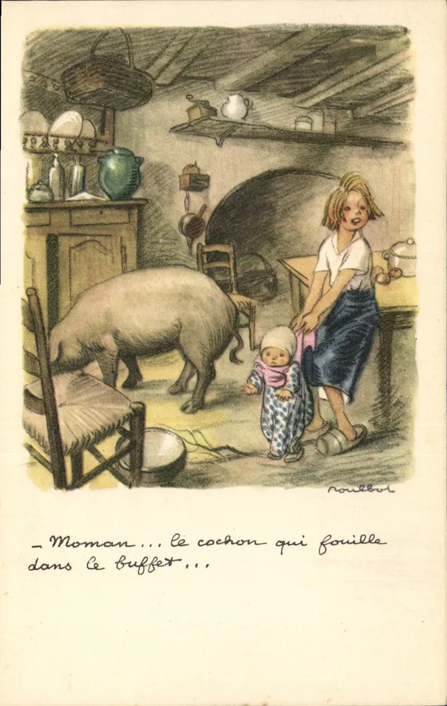 Mama... der Schwein, das in der Vitrine wühlt... — Nouvel - Vorderseite