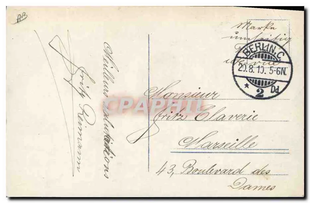 Prinz Wilhelm von Preussen — najstarszy z dzieci królewskiej pary — fotograf G. Berger Potsdam, nr 2286 - Rewers