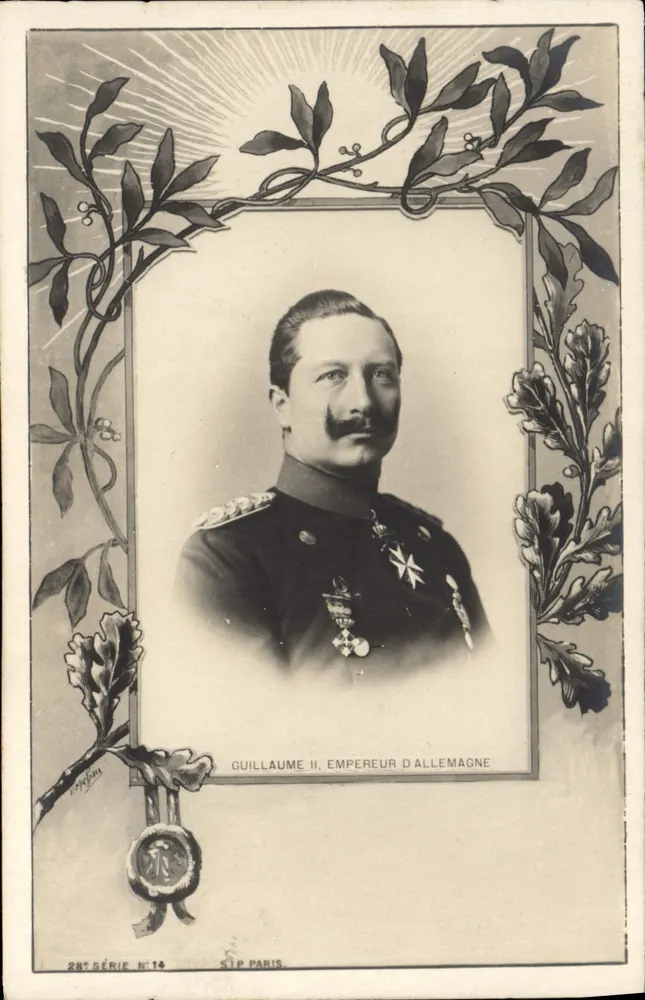 Guillaume II, Kaiser von Deutschland — Portrait in Uniform mit Orden — S.I.P. Paris, 28. Serie N°14 - Vorderseite