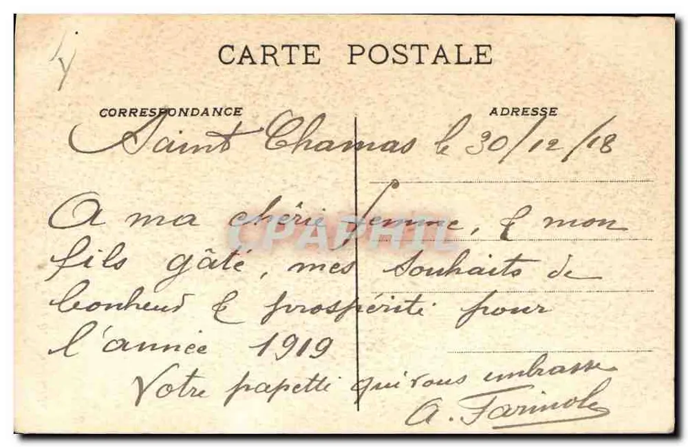 Arranjo de violetas — Lembrete — G. n° 528 - Verso