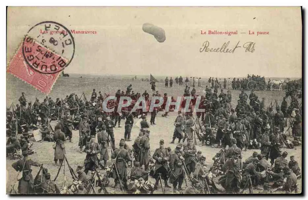Le grandi Manœuvres — Il Pallone segnale — La pausa — Poecellet & Cie - Recto