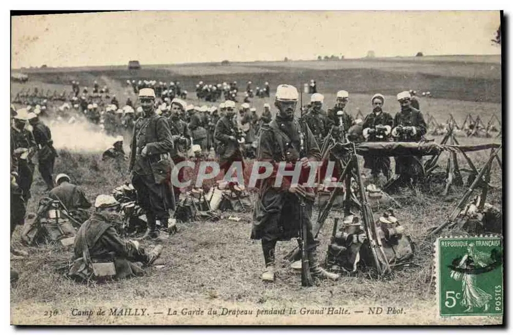 Camp de MAILLY — Die Wache des Fahnen während des Großen Krieges — ND Fotografie - Vorderseite