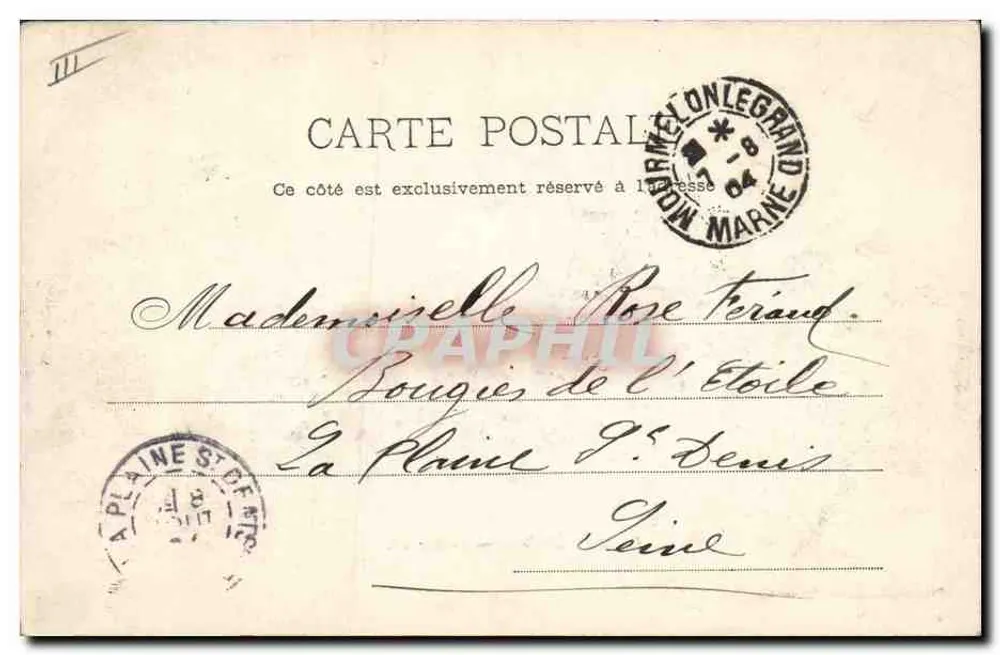 Campo de Châlons — O Relatório — Fotografia Locart, Mourmelon - Verso